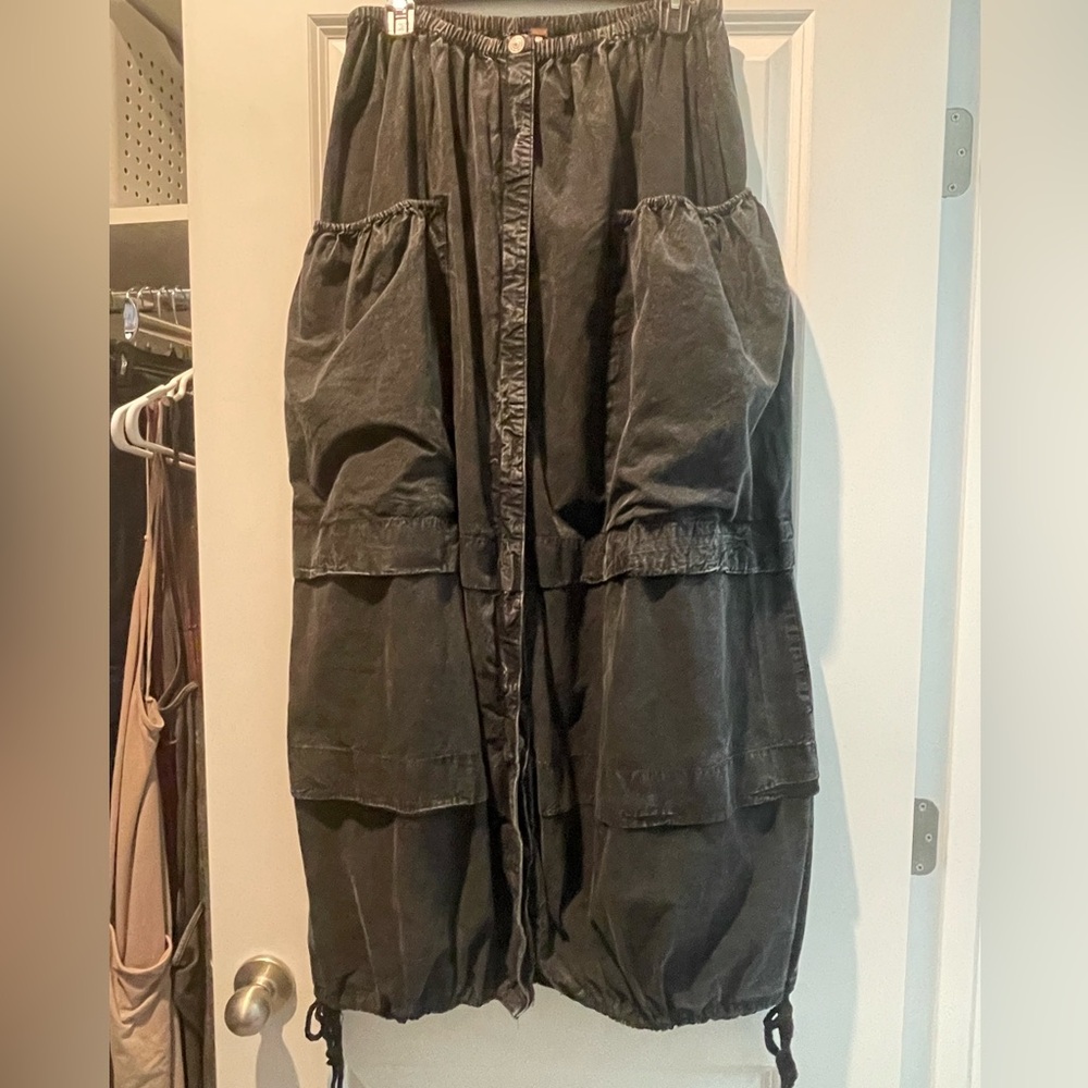 Free People Black Eloise Maxi Skirt NWT